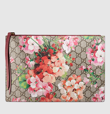 Gucci Gg Blooms Large Canvas \u0026 Suede 