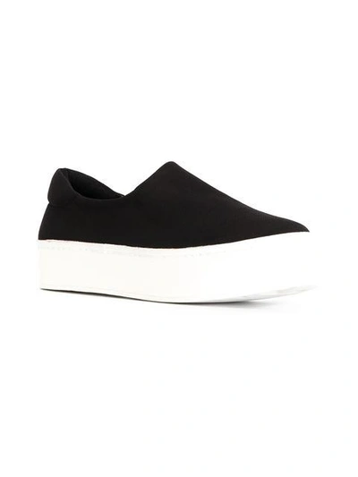 Shop Opening Ceremony Canvas Slip-on Sneakers In Black