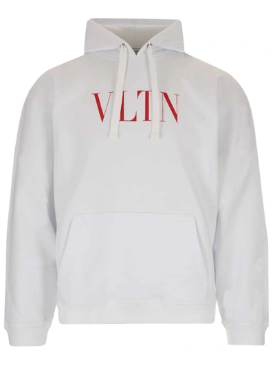 Valentino Cotton Sweatshirt With Vltn Logo In White ModeSens