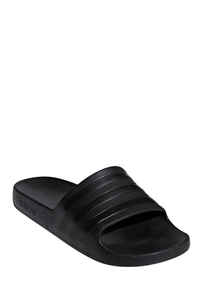 Shop Adidas Originals Adidas Adilette Aqua Slide Sandal In Cblack/cbl