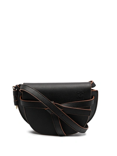 Shop Loewe Black Knot-detail Crossbody Bag