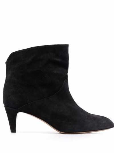 Shop Isabel Marant Black Suede Ankle Boots