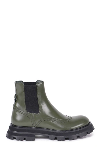 Shop Alexander Mcqueen Wander Chelsea Boots In Green