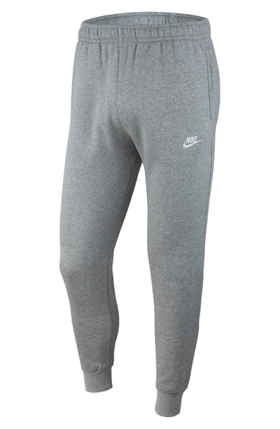 Shop Nike Club Pocket Fleece Joggers In Dark Grey/white