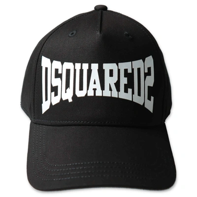 Shop Dsquared2 Kids Logo Printed Baseball Cap In Black