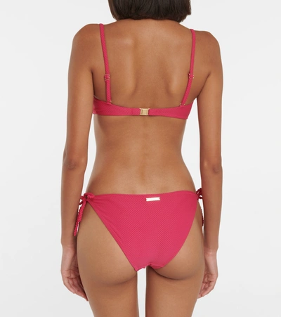 Shop Heidi Klein Melides Side-tie Bikini Bottoms In Pink