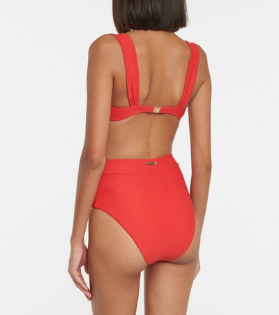 Heidi Klein Numana High-rise Bikini Bottoms In Red