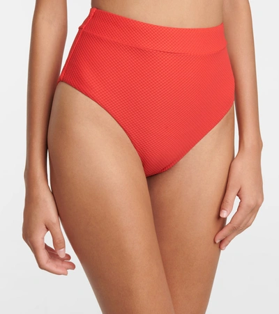 Heidi Klein Numana High-rise Bikini Bottoms In Red