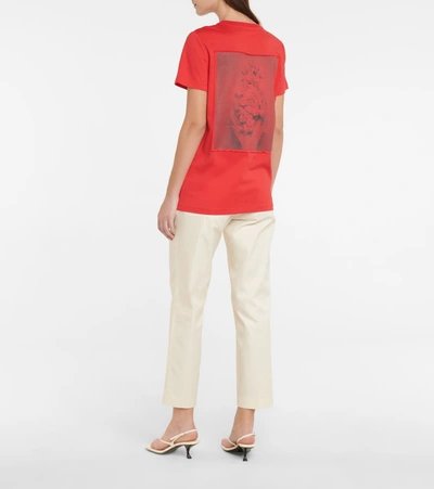 Shop Max Mara Printed Short-sleeved T-shirt In Red