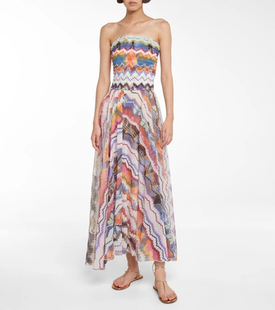 Shop Missoni Ziz-zag Knit Wide-leg Jumpsuit In Multicoloured