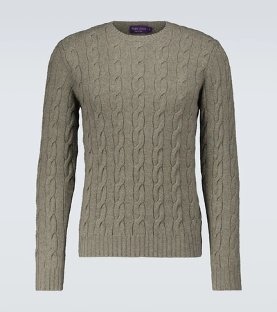 Shop Ralph Lauren Cable-knitted Cashmere Sweater In Green