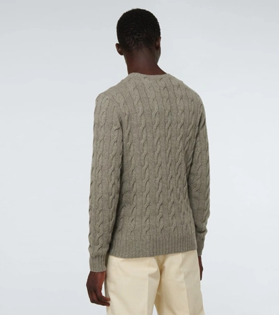 Shop Ralph Lauren Cable-knitted Cashmere Sweater In Green