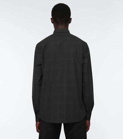 Shop Burberry Simms Checked Cotton Shirt In Grey