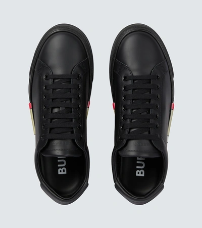 Shop Burberry Rangleton Vulcanized Sneakers In Black