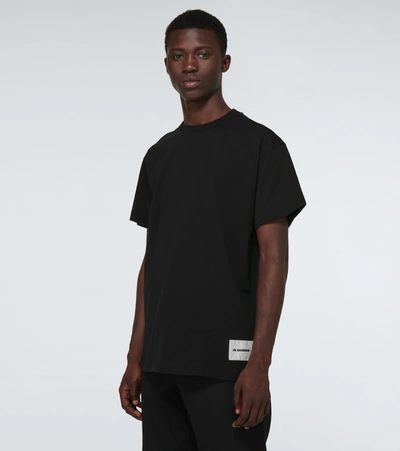 Shop Jil Sander Pack Of Three Cotton T-shirts In Black
