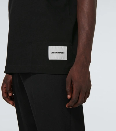 Jil Sander Pack Of 3 Plus Cotton T-shirts In Black