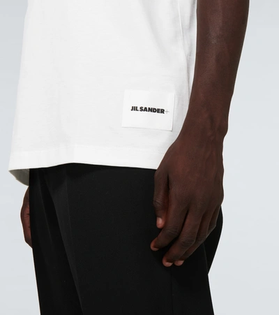 Jil Sander Short Sleeve Crewneck Logo Patch T-shirt - Pack Of 3 In White
