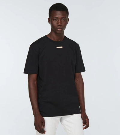 Shop Maison Margiela Short-sleeved Cotton T-shirt In Black