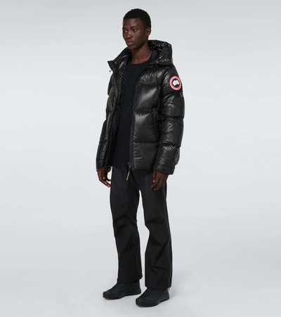Canada Goose Black Down Packable Crofton Puffer Jacket In Black