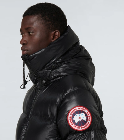 Canada Goose Black Down Packable Crofton Puffer Jacket In Black