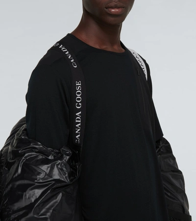 Canada Goose Black Down Packable Crofton Puffer Jacket In Black