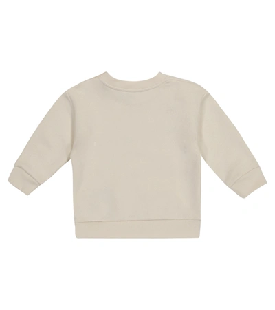 Shop Gucci Baby Logo Cotton Sweatshirt In White