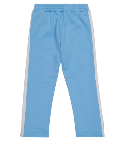 Shop Palm Angels Logo Technical Trackpants In Blue