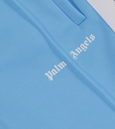 Shop Palm Angels Logo Technical Trackpants In Blue