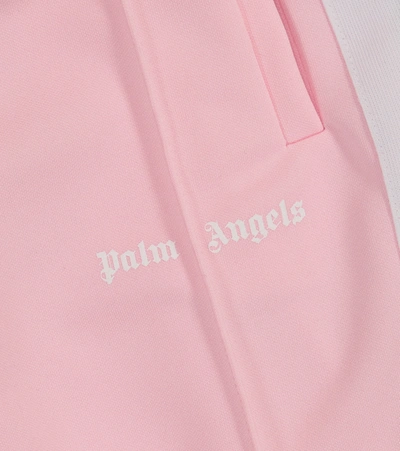 Shop Palm Angels Logo Technical Sweatpants In Pink