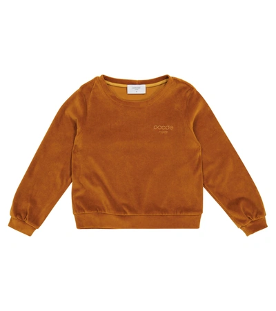Shop Paade Mode Velour Sweatshirt In Brown