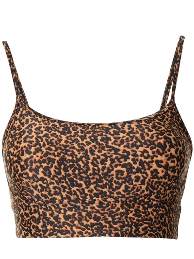 Shop The Upside Animal-print Natacha Top In Braun