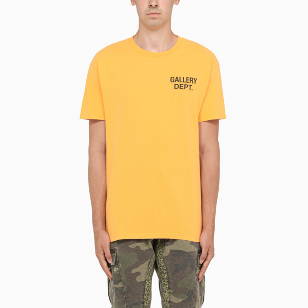 Gallery Dept. Yellow T-shirt With Black Logo Print | ModeSens