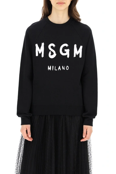 Msgm Logo Print Raglan Sweatshirt In Mixed Colours