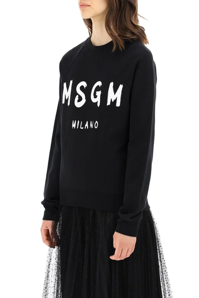 Msgm Logo Print Raglan Sweatshirt In Mixed Colours