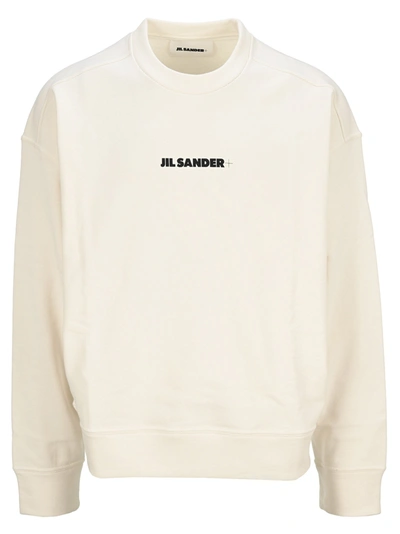 Shop Jil Sander + Logo Printed Sweatshirt In Beige