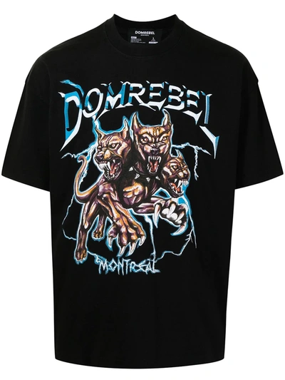 Shop Domrebel Canine Box T-shirt In Black