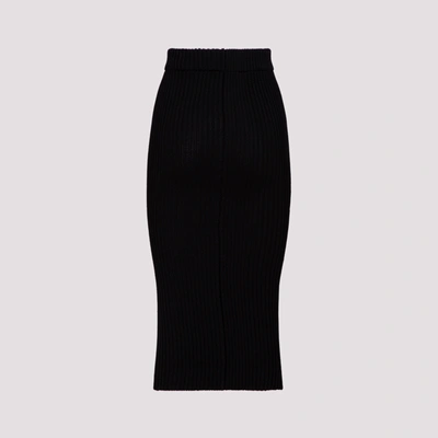 Shop Alexandre Vauthier Knitted Pencil Skirt In Black