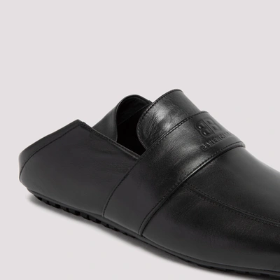 Shop Balenciaga City Leather Loafers Shoes In Black