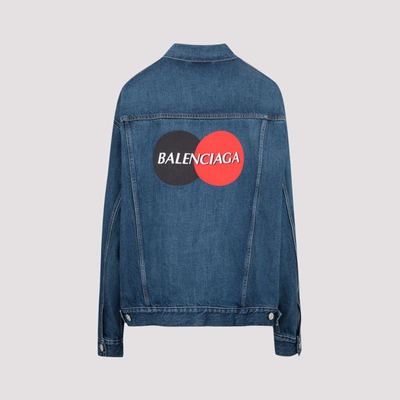 Shop Balenciaga Denim Jacket In Blue