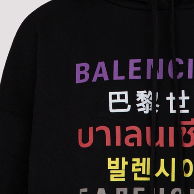 Shop Balenciaga Hoodie Sweatshirt In Black