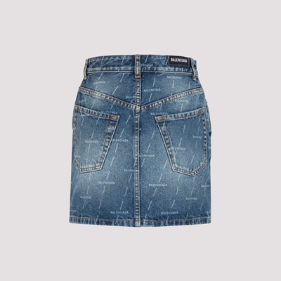 Shop Balenciaga Mini 5-pocket Skirt In Blue