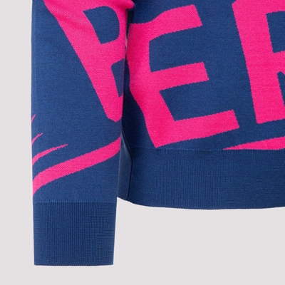 Shop Berluti Logo Sweater In Pink &amp; Purple