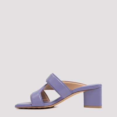 Shop Bottega Veneta Band Sandals Shoes In Pink &amp; Purple