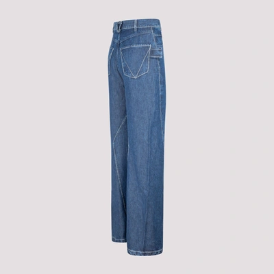 Shop Bottega Veneta Denim Lyocell Pants Jeans In Blue