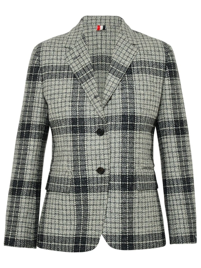 Shop Thom Browne Medium Grey British Wool Classic Sportcoat Blazer