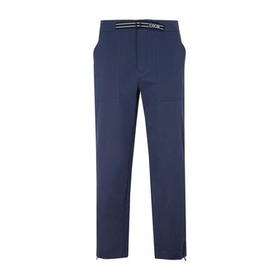 Shop Dior Homme Sky Pants  Belt In Blue