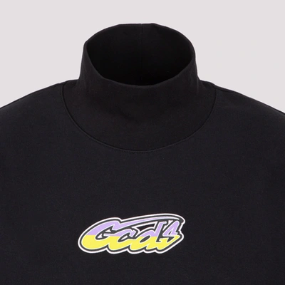 Shop Gcds Cotton Luxury Top Sweater In Black