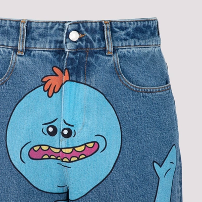 Shop Gcds Rick & Morty Denim Jeans In Blue