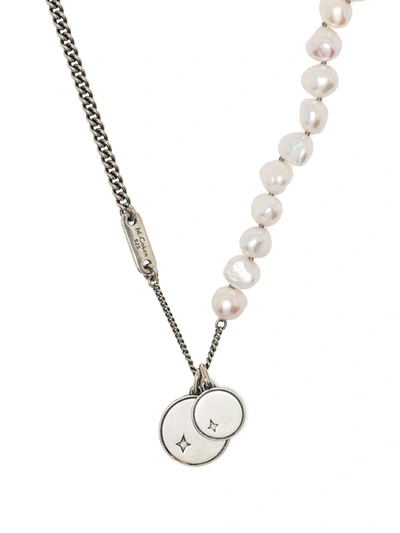 Shop M Cohen Pearl-embellished Chain Necklace In Slv-prl