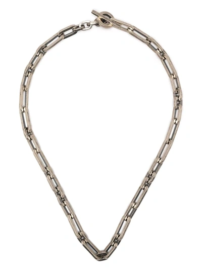 Shop M Cohen Trio Linka Cable-chain Necklace In Silver